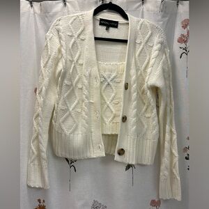 Kendall & Kylie Knit Sweater Tank + Cardigan Set